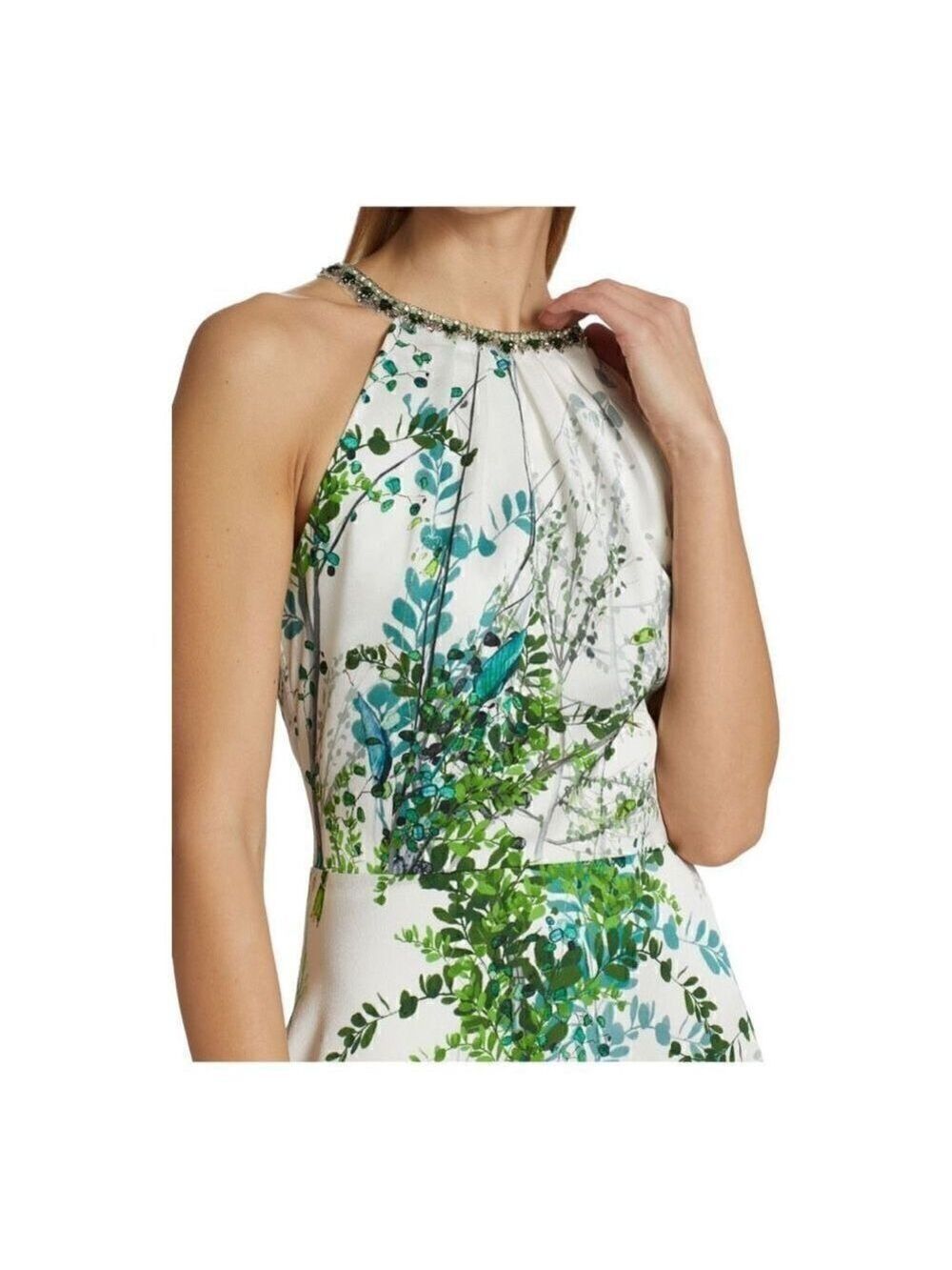 TERI JON by Rickie Freeman Embellished Halter Midi Dress Size 4 NWT - Picture 5 of 10